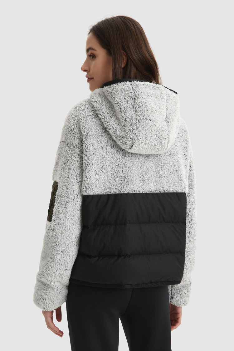 Sweat à capuche en polaire et nylon
