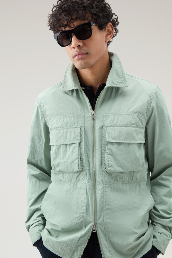 Giacca a camicia in nylon crinkle Verde photo 4 | Woolrich