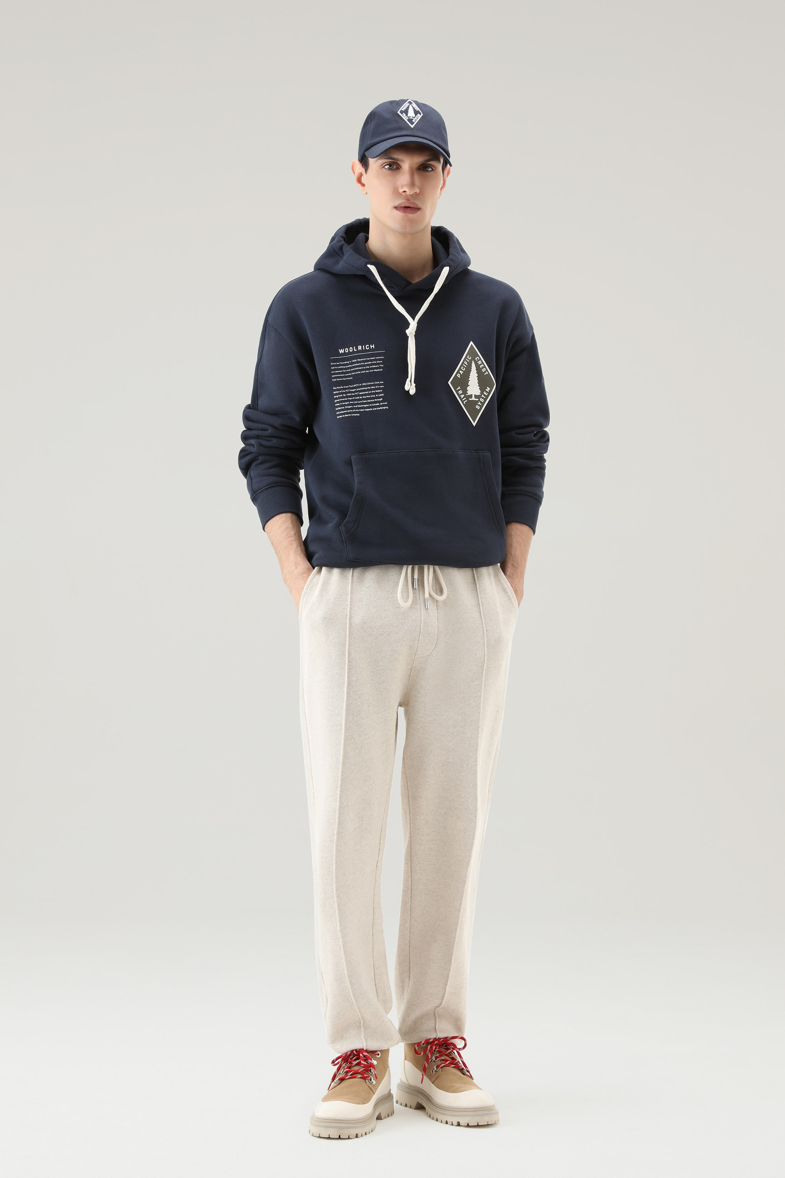 Sweat-shirt à capuche U.S. Trails en pur coton bleu photo 2 | Woolrich