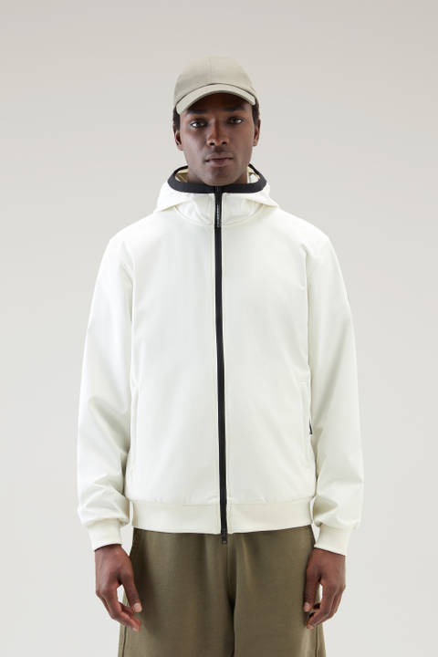 Softshell Hooded Sweatshirt White | Woolrich