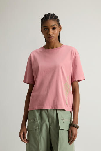 T-Shirt aus reiner Pima-Baumwolle Rosa | Woolrich