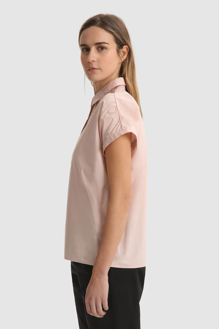 Blouse en popeline Henley
