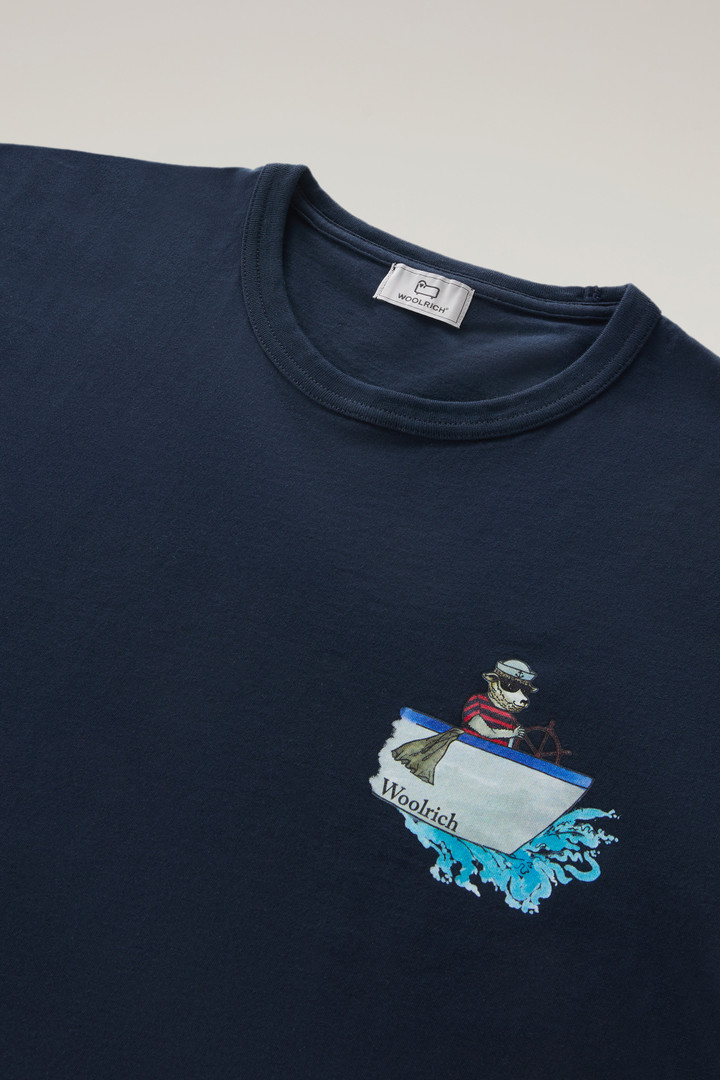 ANIMATED SHEEP T-SHIRT Blue photo 6 | Woolrich