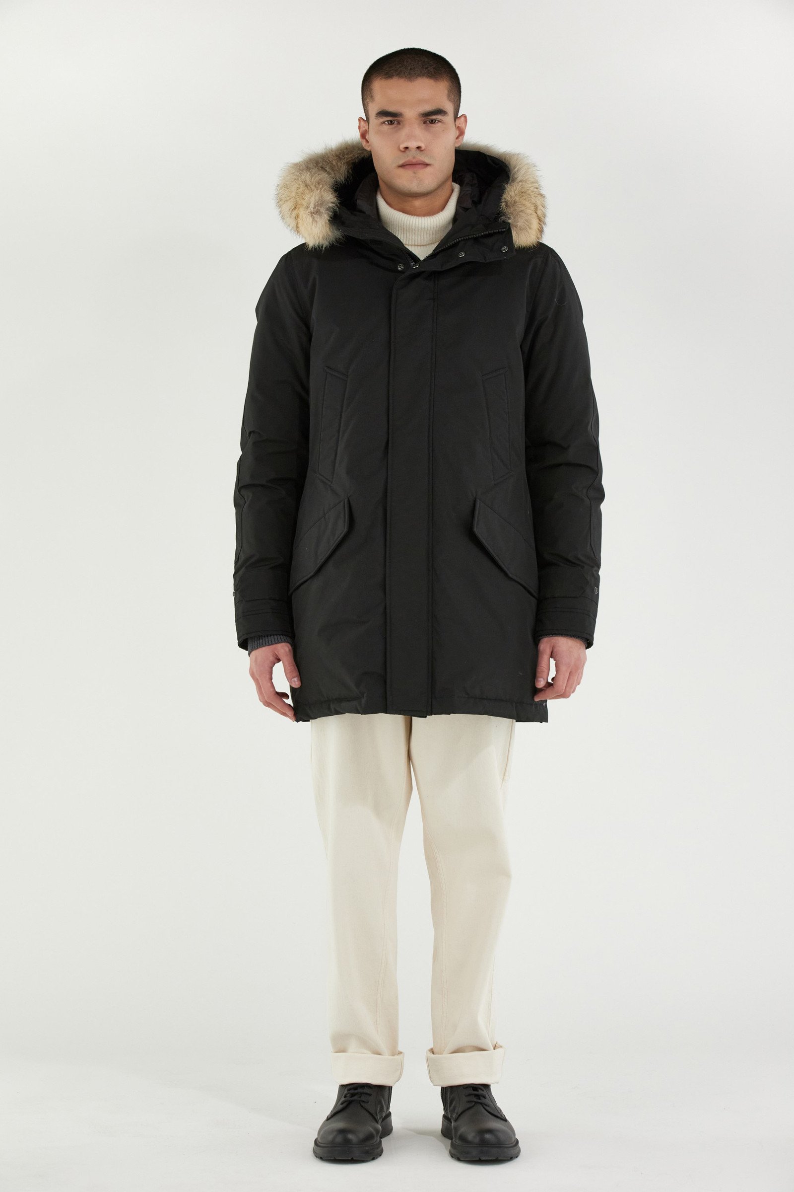 Polar Parka con cuello alto y piel extraíble