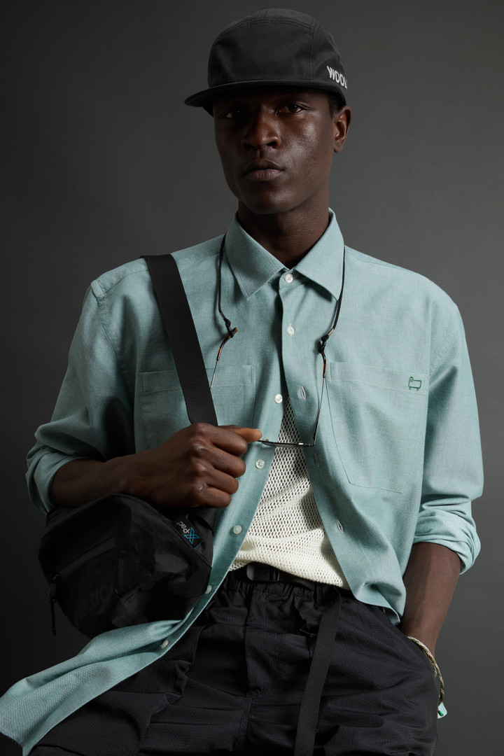 Pure Cotton Oxford Shirt by Todd Snyder Green photo 4 | Woolrich