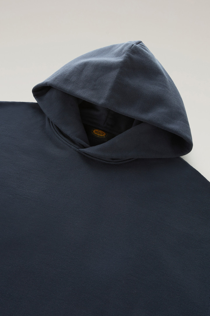 Hoodie in Pure Cotton Blue photo 2 | Woolrich