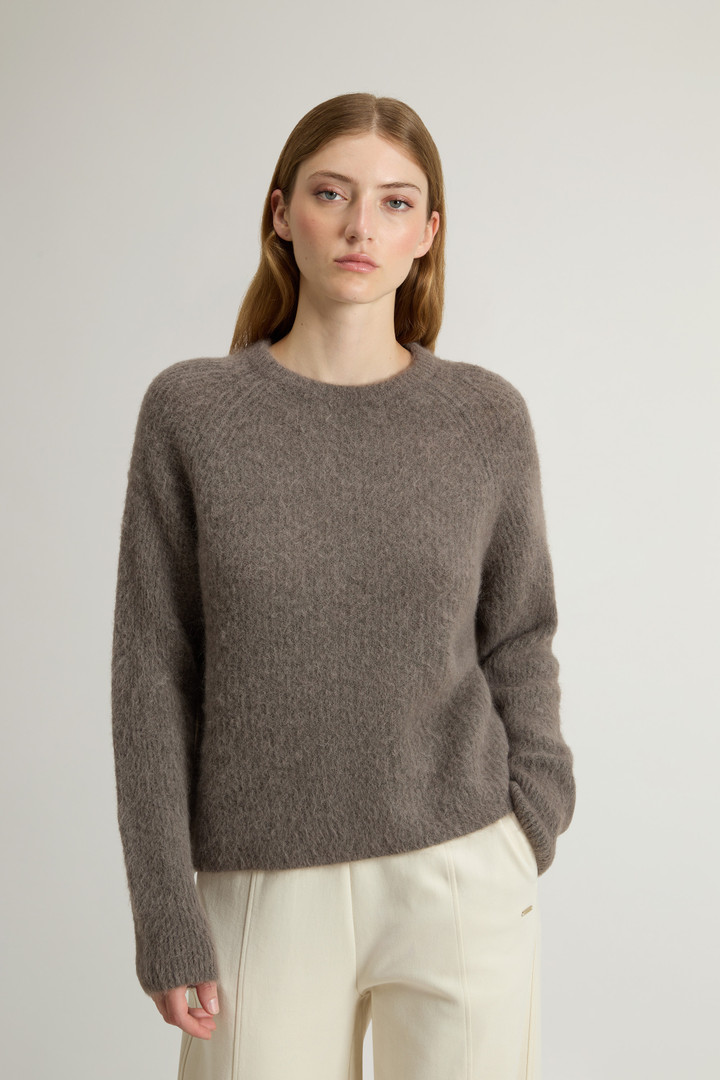 Stückgefärbter Pullover mit Rundhalsausschnitt aus Alpaka-Wollmischung Grau photo 1 | Woolrich