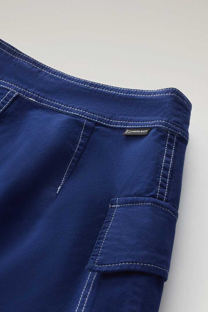 Jupe cargo portefeuille teint en pièce en sergé de coton Bleu photo 6 | Woolrich