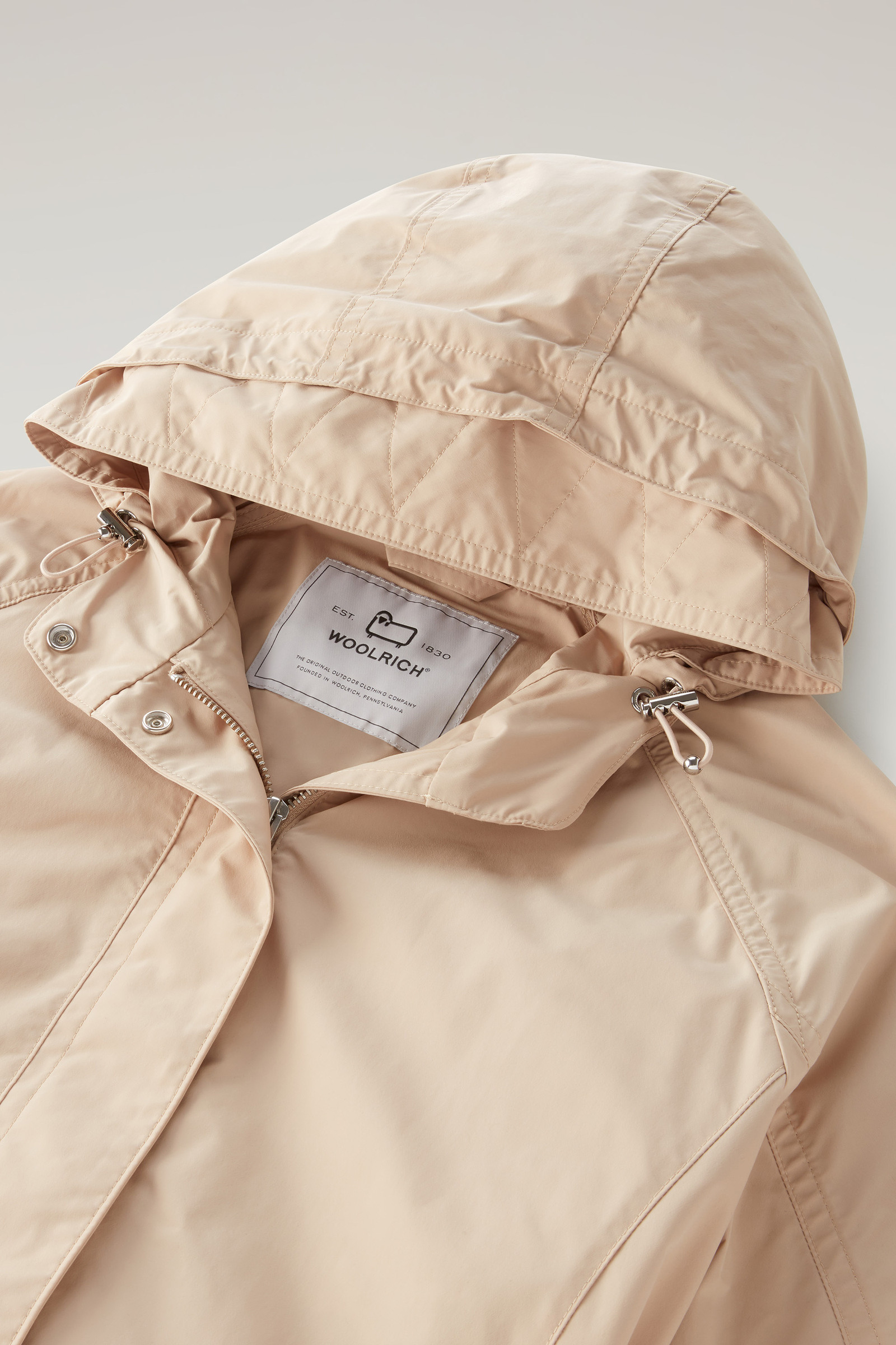 Long Summer Parka in Urban Touch Beige photo 6 | Woolrich