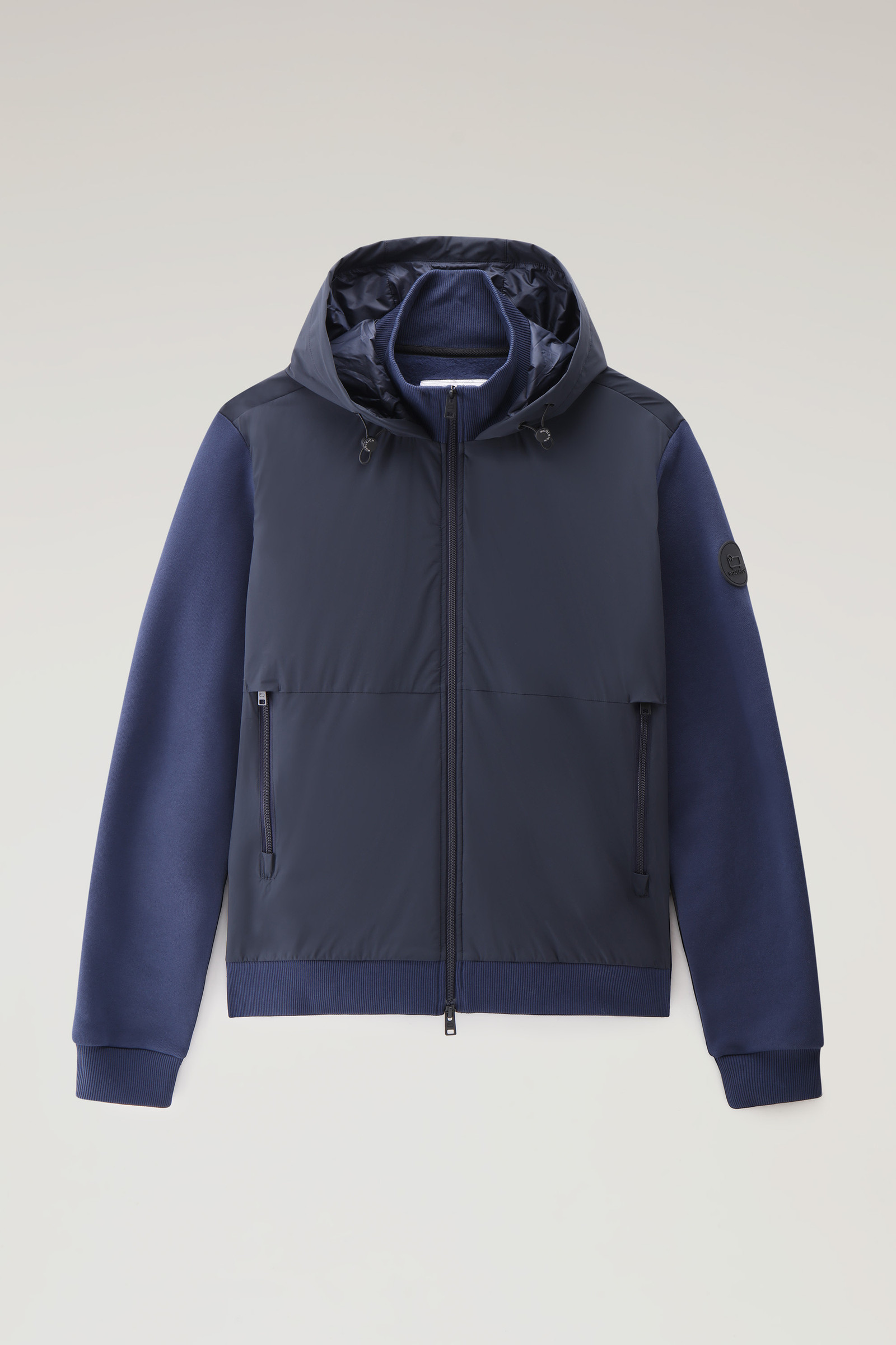 Kapuzenpullover aus Mikrofaser und Baumwolle blau photo 5 | Woolrich