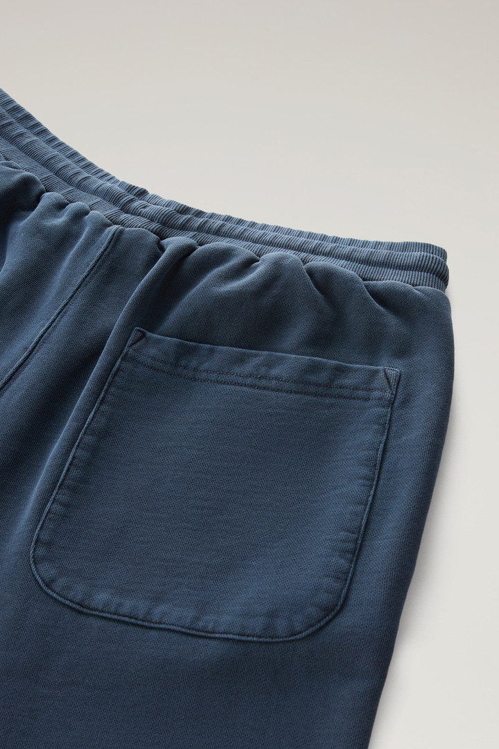 Pantalon de sport en pur coton molletonné avec cordon de serrage Bleu photo 7 | Woolrich
