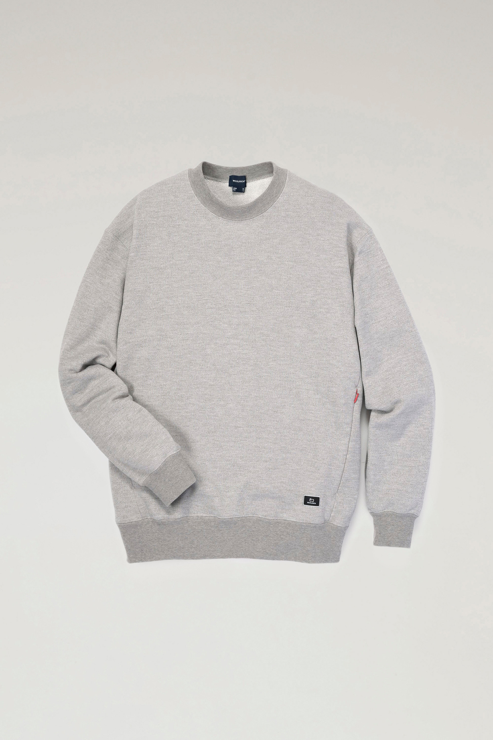 Crewneck Sweatshirt in a Cotton Fleece and Cordura Nylon Blend Grey photo 5 | Woolrich