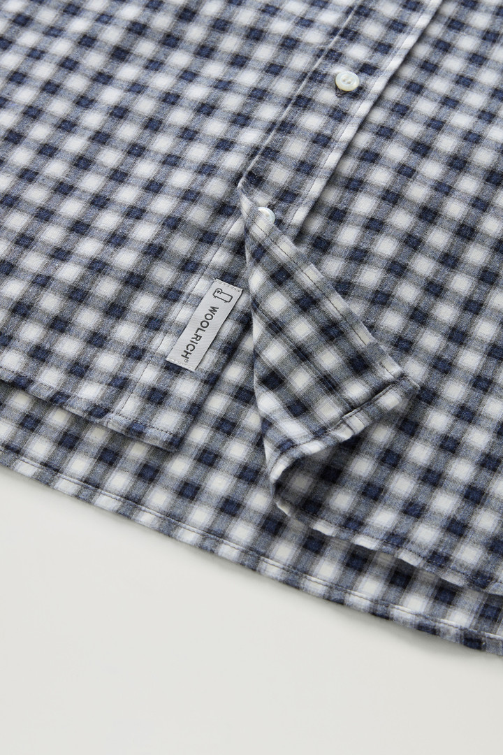 Pure Cotton Checked Shirt Blue photo 8 | Woolrich