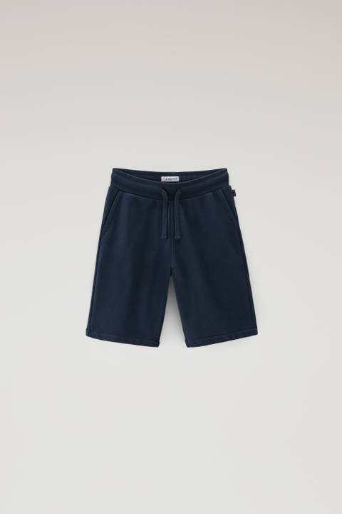Boys' Shorts in Pure Cotton Blue | Woolrich