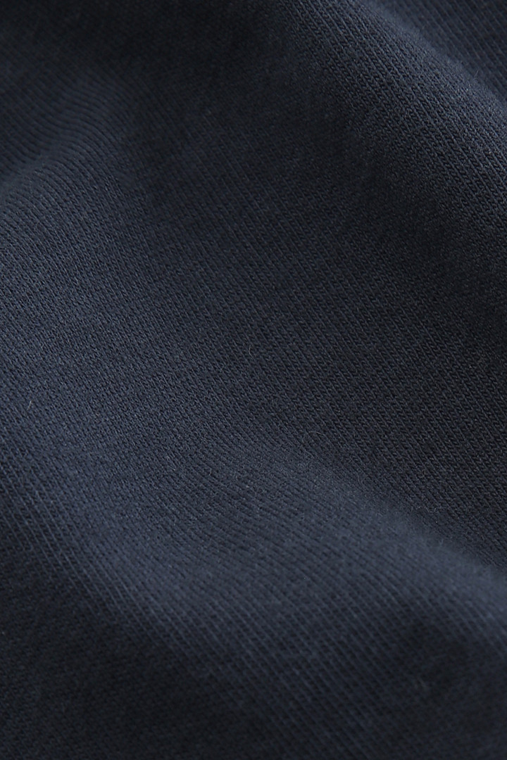 T-Shirt with Mountain Logo Blue photo 7 | Woolrich