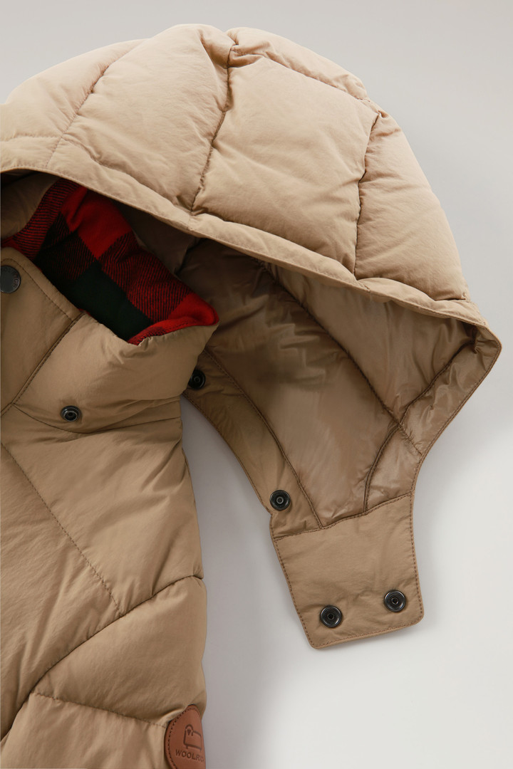 Boys' Quilted Taslan nylon Down Jacket with Detachable Hood Beige photo 4 | Woolrich