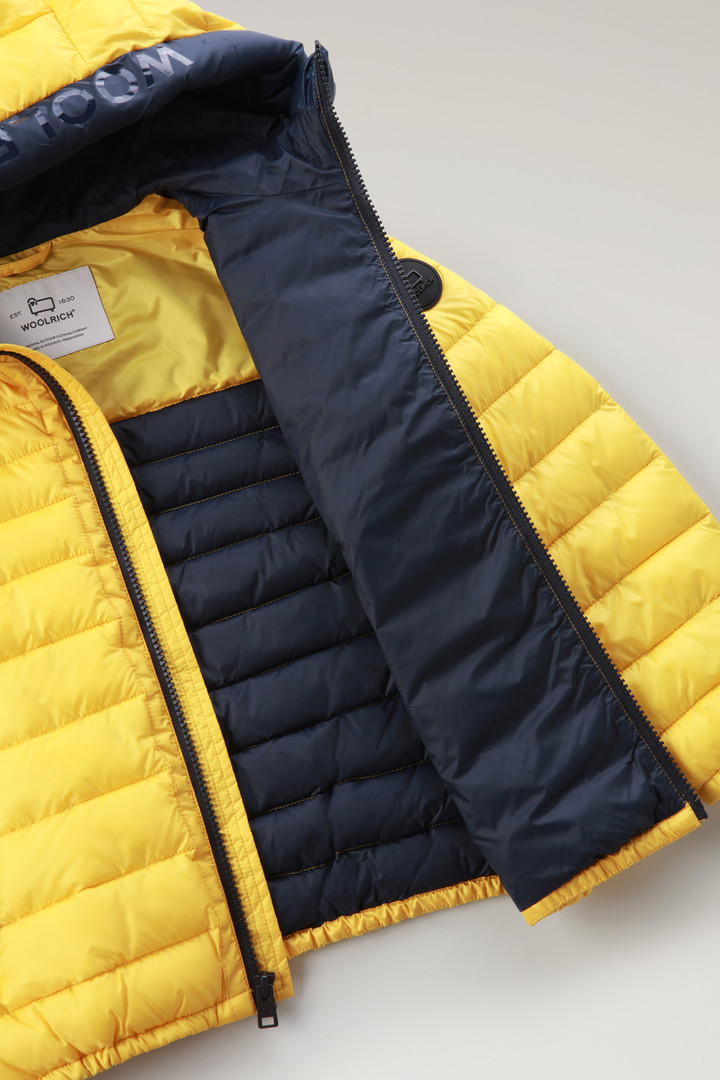 Boys' Sundance Hooded Down Jacket in Recycled Ripstop Yellow photo 7 | Woolrich