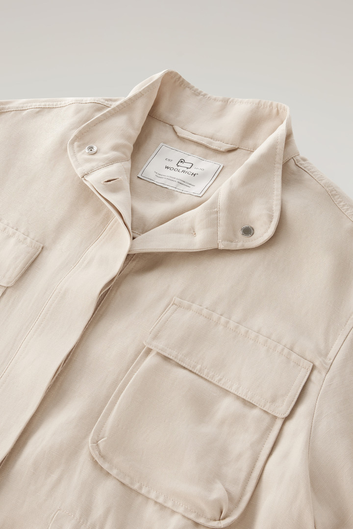 Giacca a camicia Utility in misto lino Beige photo 6 | Woolrich