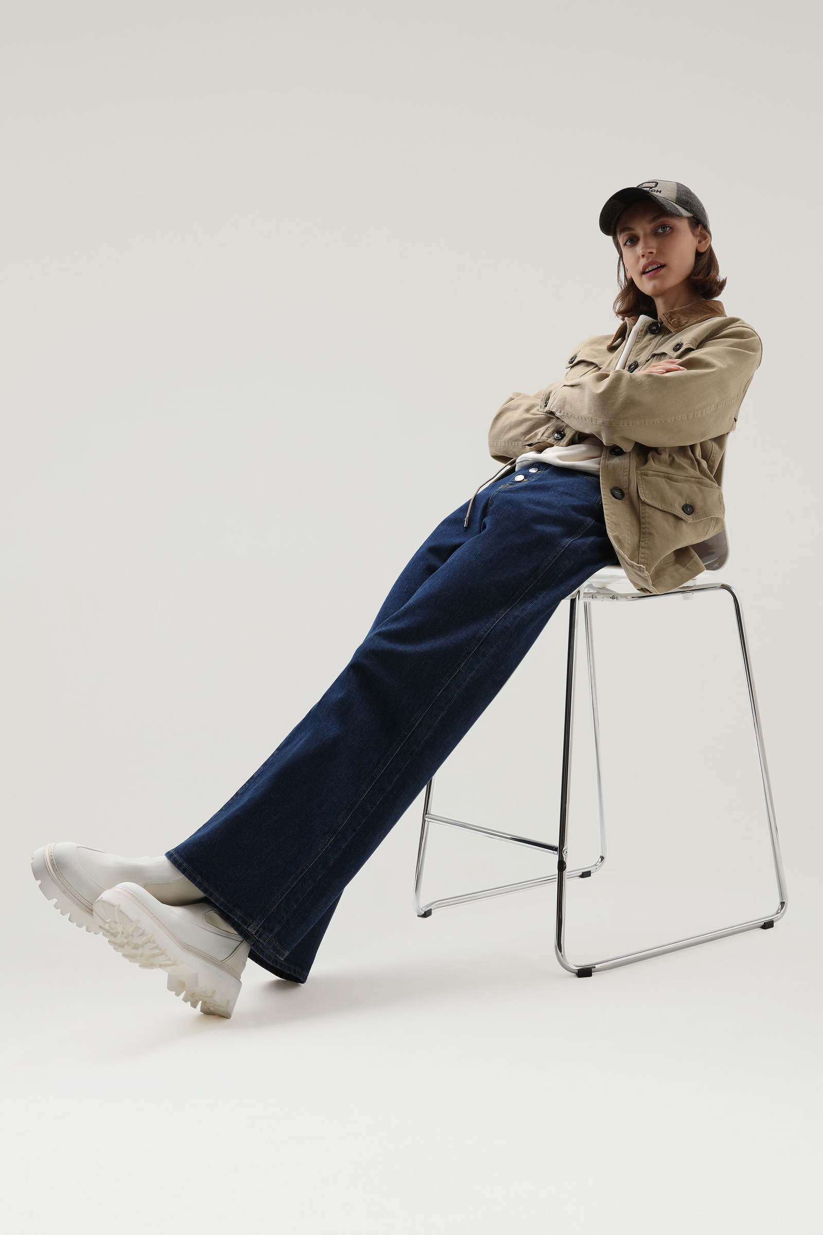 Cotton Twill Overshirt Beige photo 4 | Woolrich