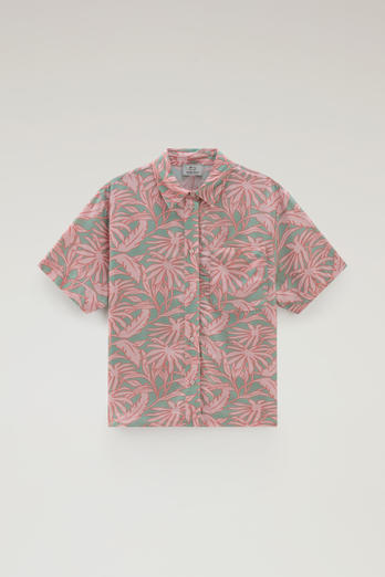 Shirt with Tropical Print Pink | Woolrich