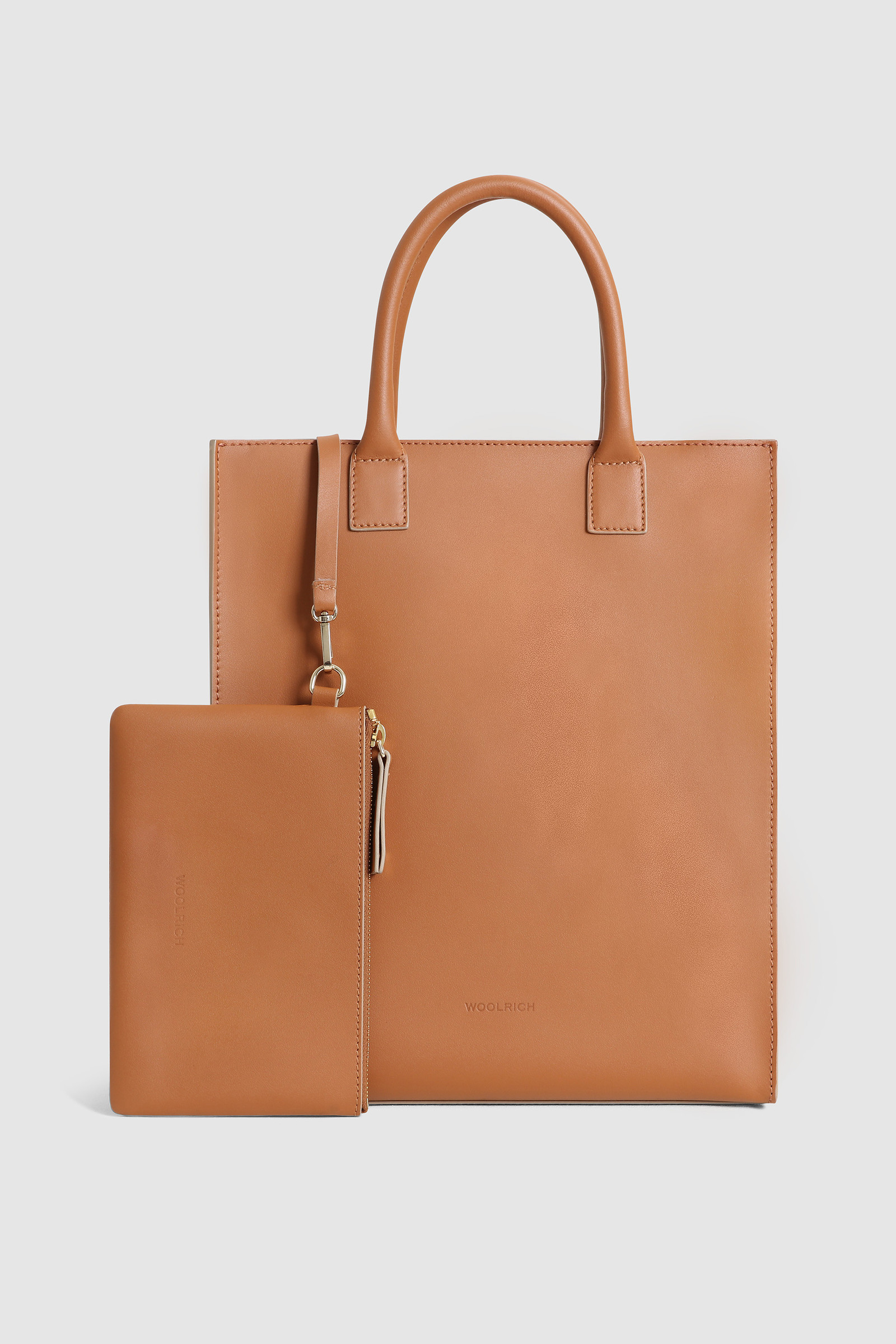Tote bag de piel marrón photo 6 | Woolrich