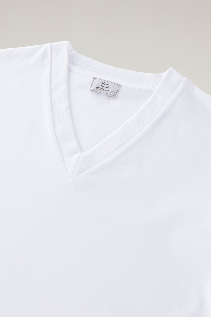 Lakeside T-shirt aus reiner Baumwolle mit Puffärmeln Weiß photo 6 | Woolrich