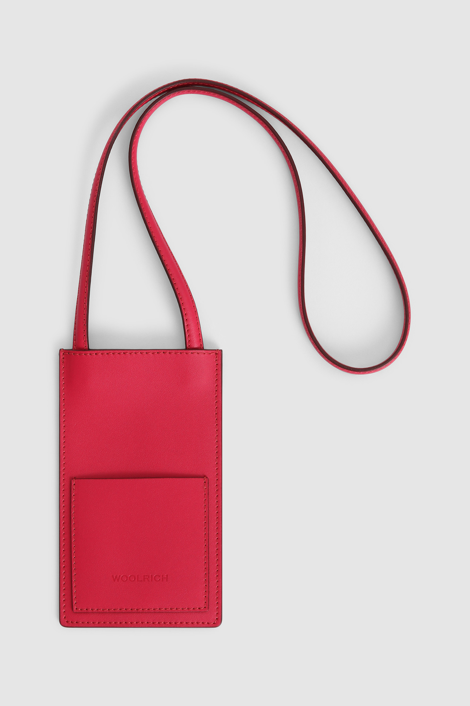 Leather Neck Bag Pink | Woolrich