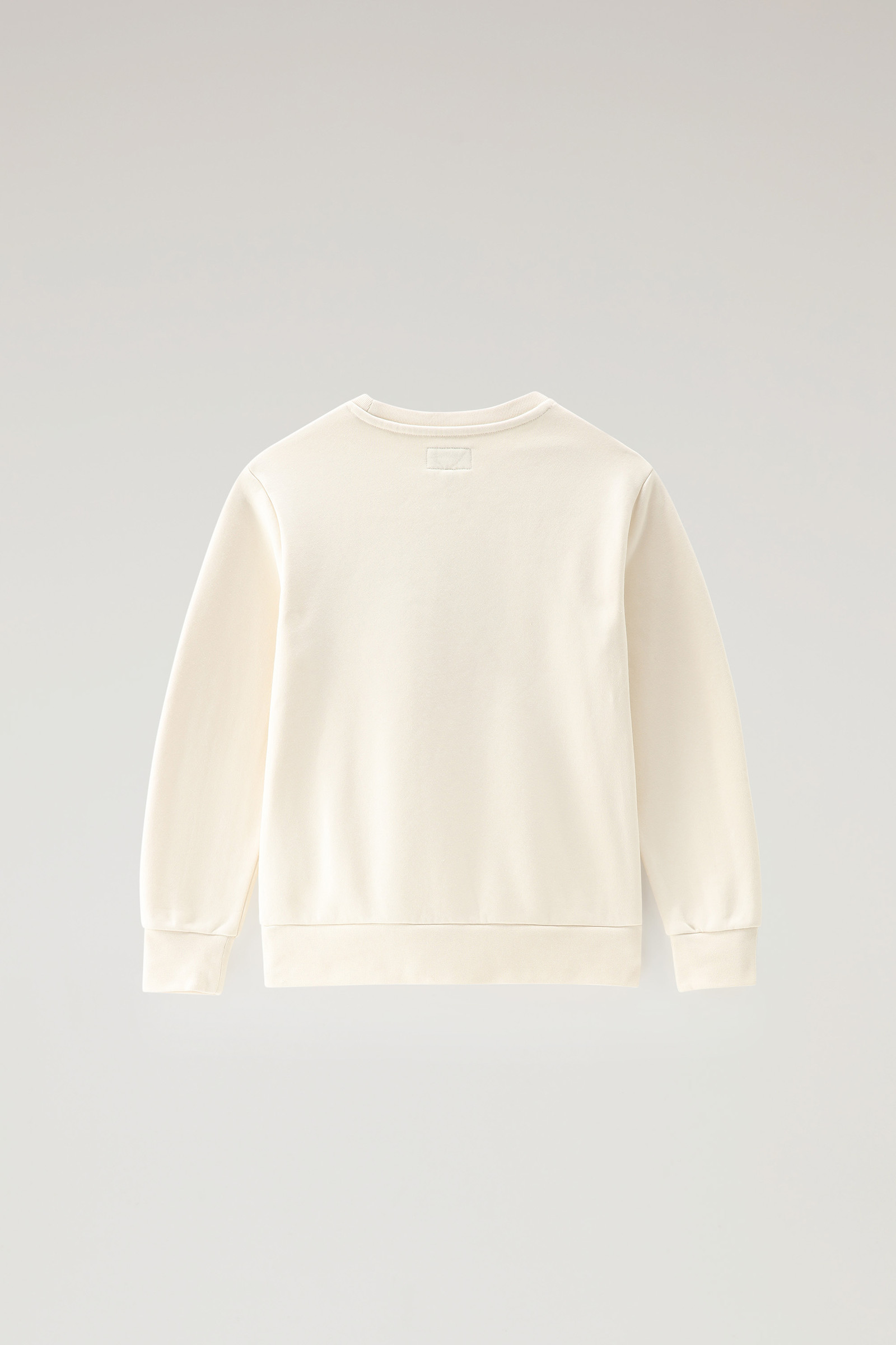 Felpa a girocollo Flag da bambino in puro cotone bianco photo 2 | Woolrich