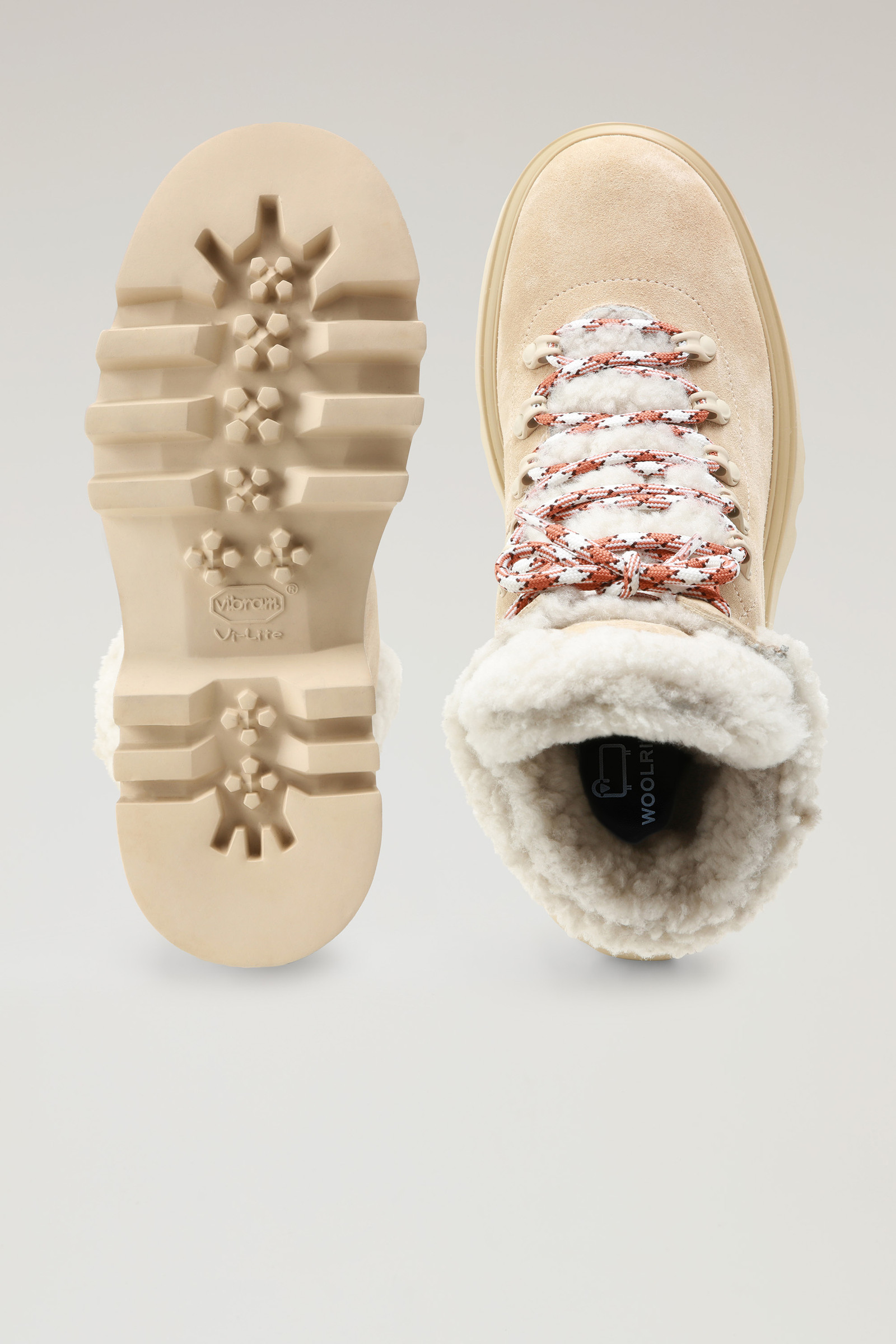 Stivaletti Hiking in pelle scamosciata e montone Beige photo 4 | Woolrich