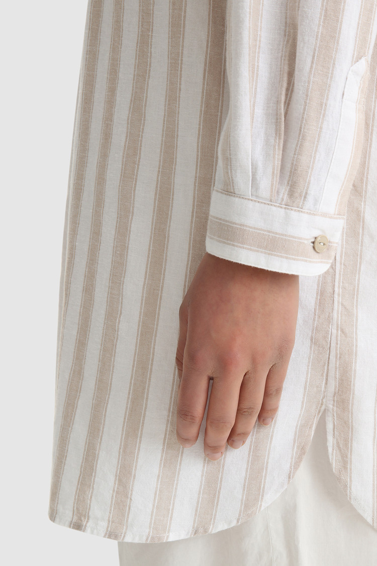 Cotton linen long shirt