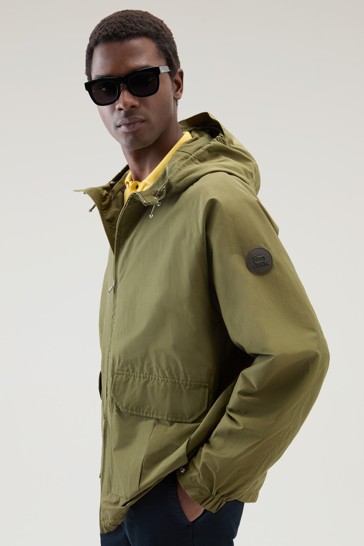 Cruiser Jacket in Ramar Cloth with Hood Green photo 4 | Woolrich