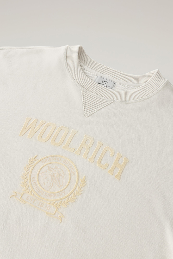 Ivy Crewneck Sweatshirt in Cotton Blend White photo 2 | Woolrich