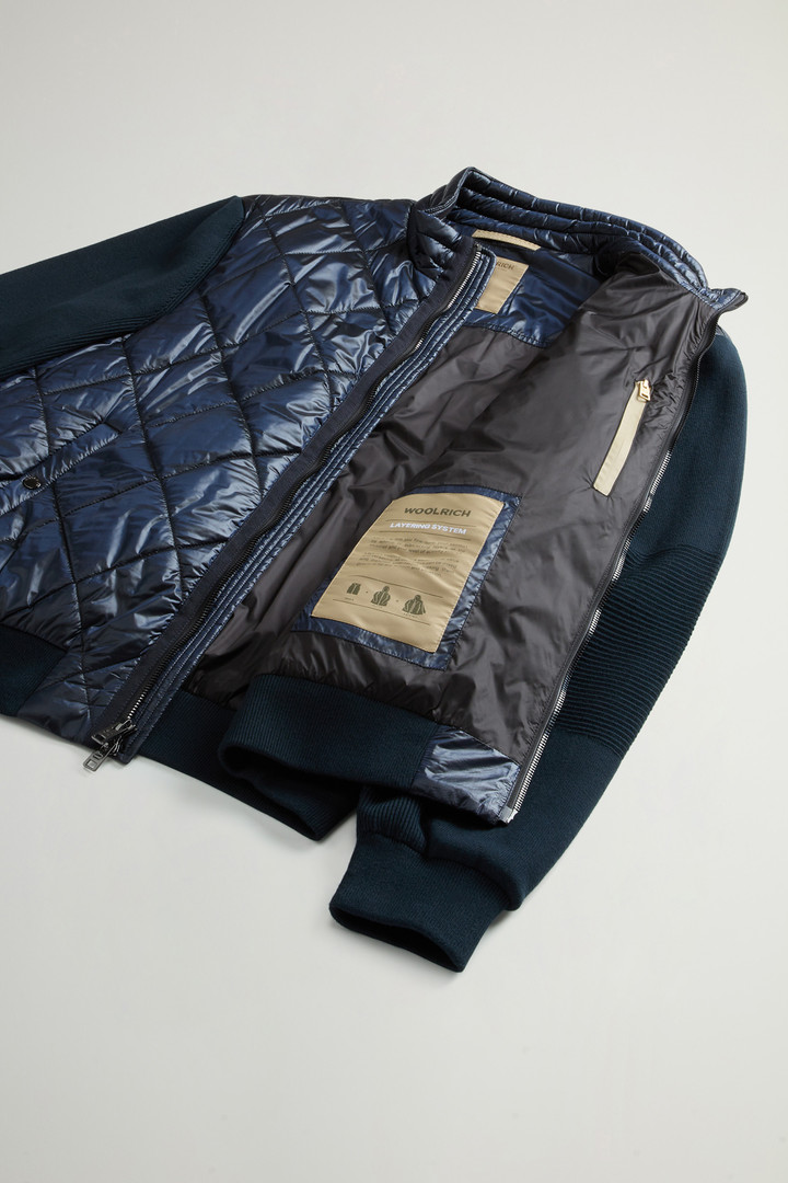Yarn-Dyed Quilted Nylon Hybrid Jacket Blue photo 9 | Woolrich
