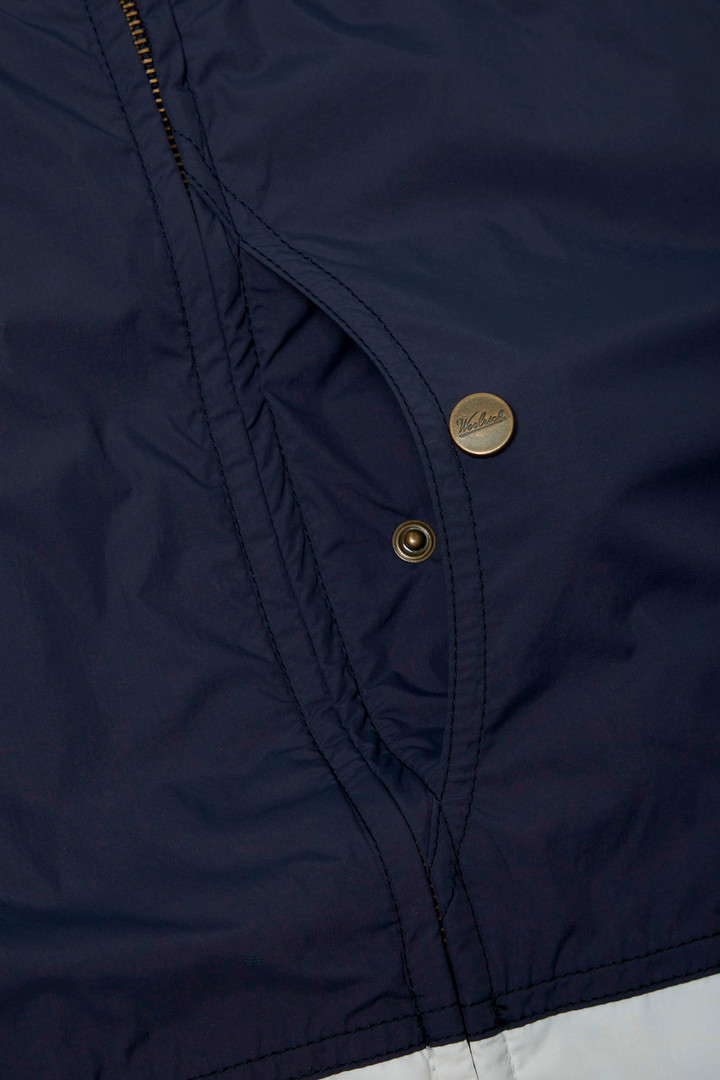 Veste en nylon Ripstop à capuche pliable Bleu photo 3 | Woolrich