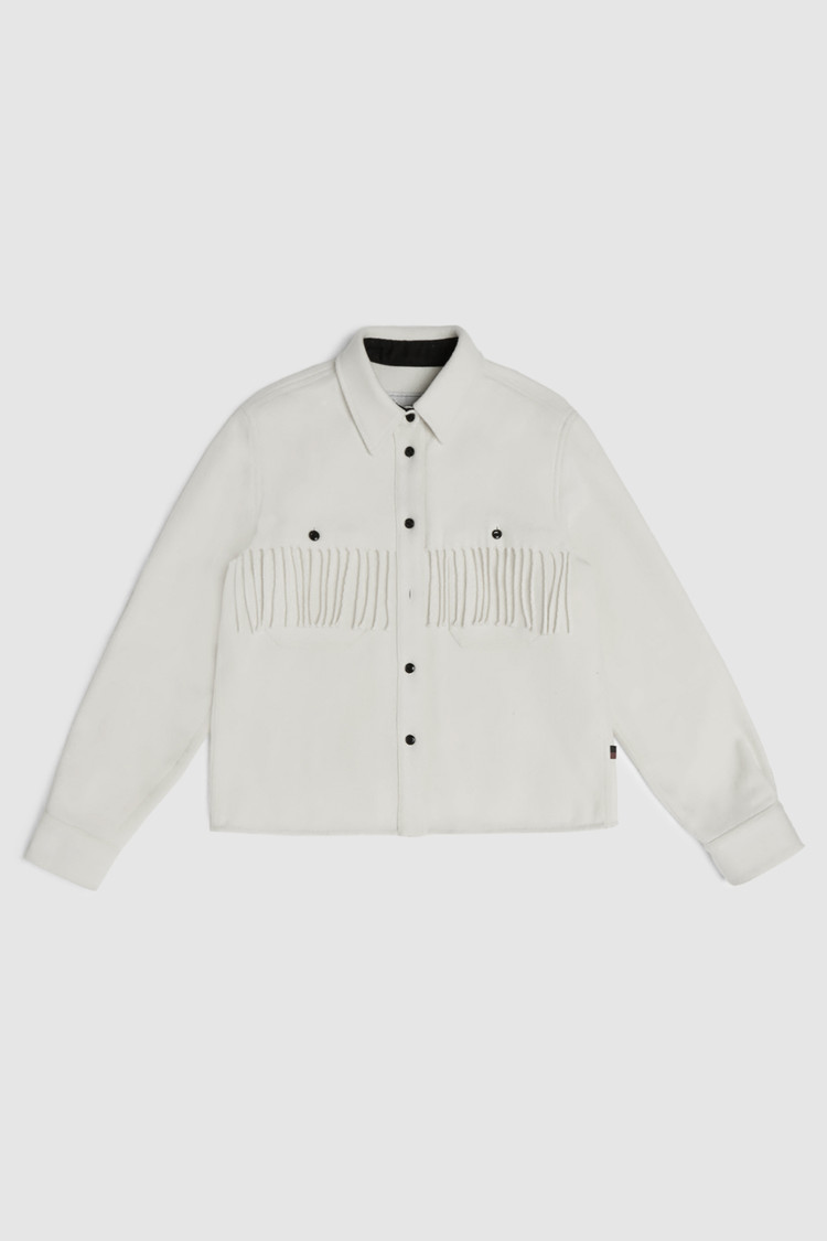 Stag overshirt with fringes