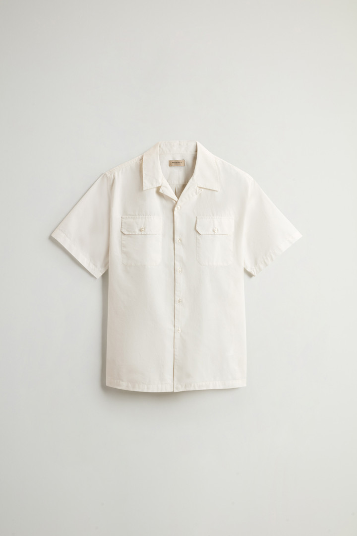 Garment-Dyed Pure Cotton Pima Ripstop Shirt White photo 5 | Woolrich