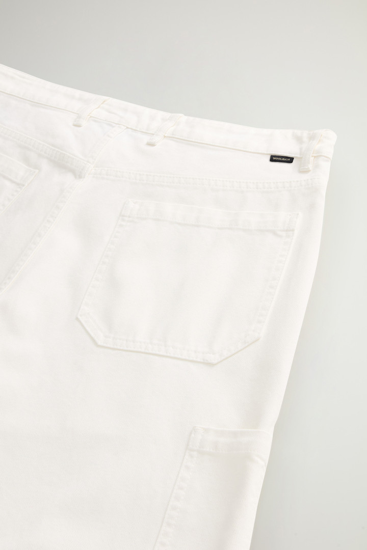 Garment-Dyed Carpenter Pants in Pure Cotton Canvas White photo 7 | Woolrich