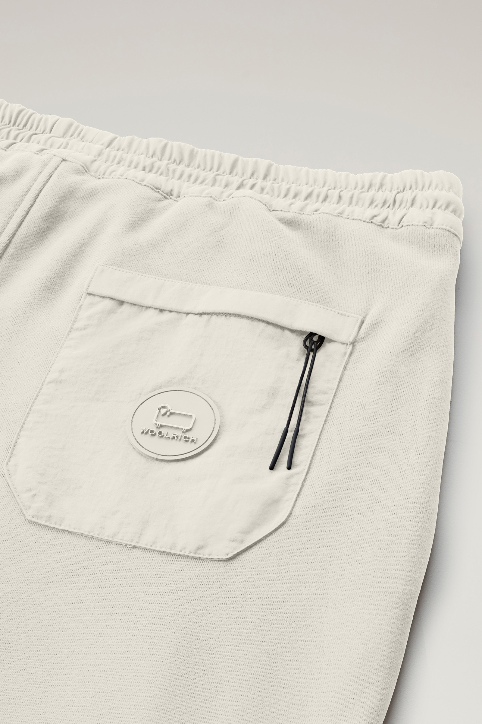 Jogger Pants in Cotton Fleece and Taslan Nylon White photo 7 | Woolrich