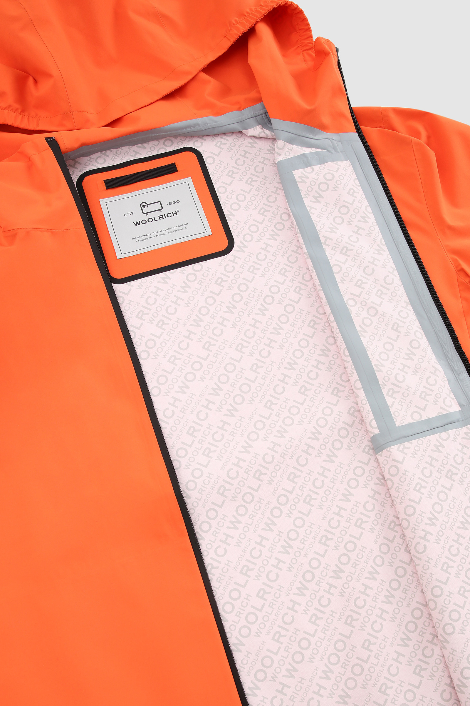 Veste Pacific ultralégère étanche à deux épaisseurs orange photo 10 | Woolrich