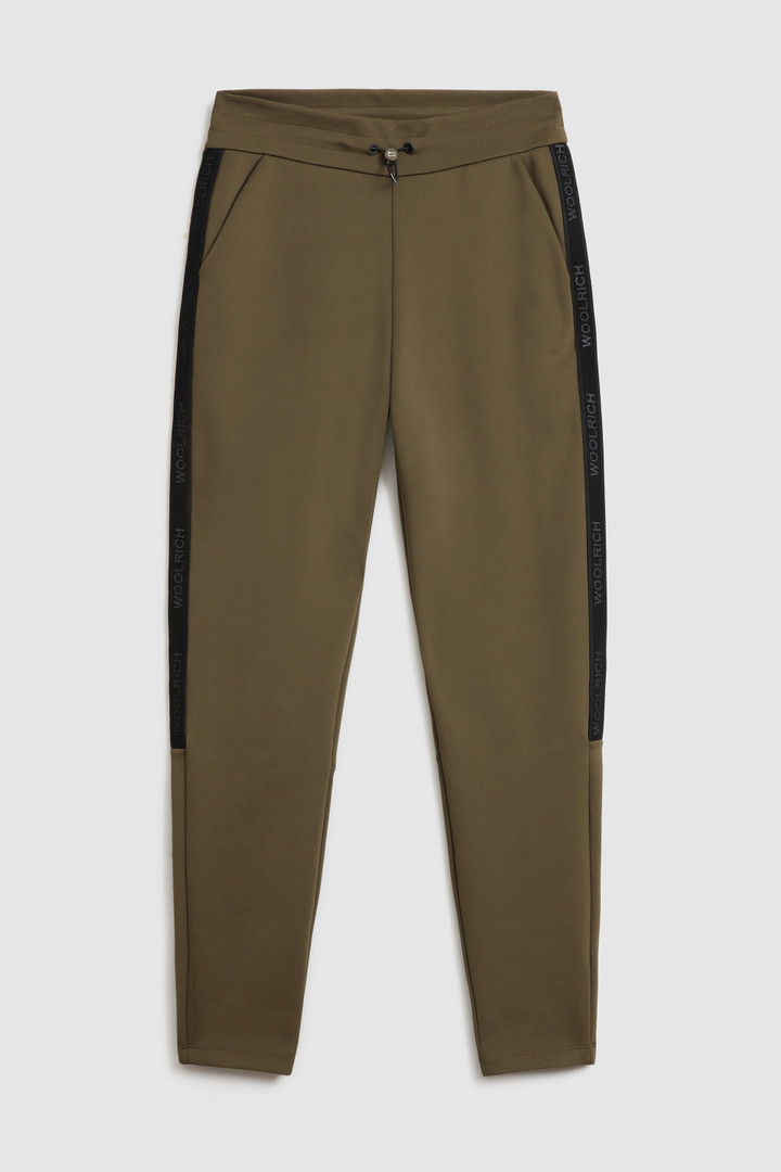 Fleece Cotton Pant with Side Logo Green photo 4 | Woolrich