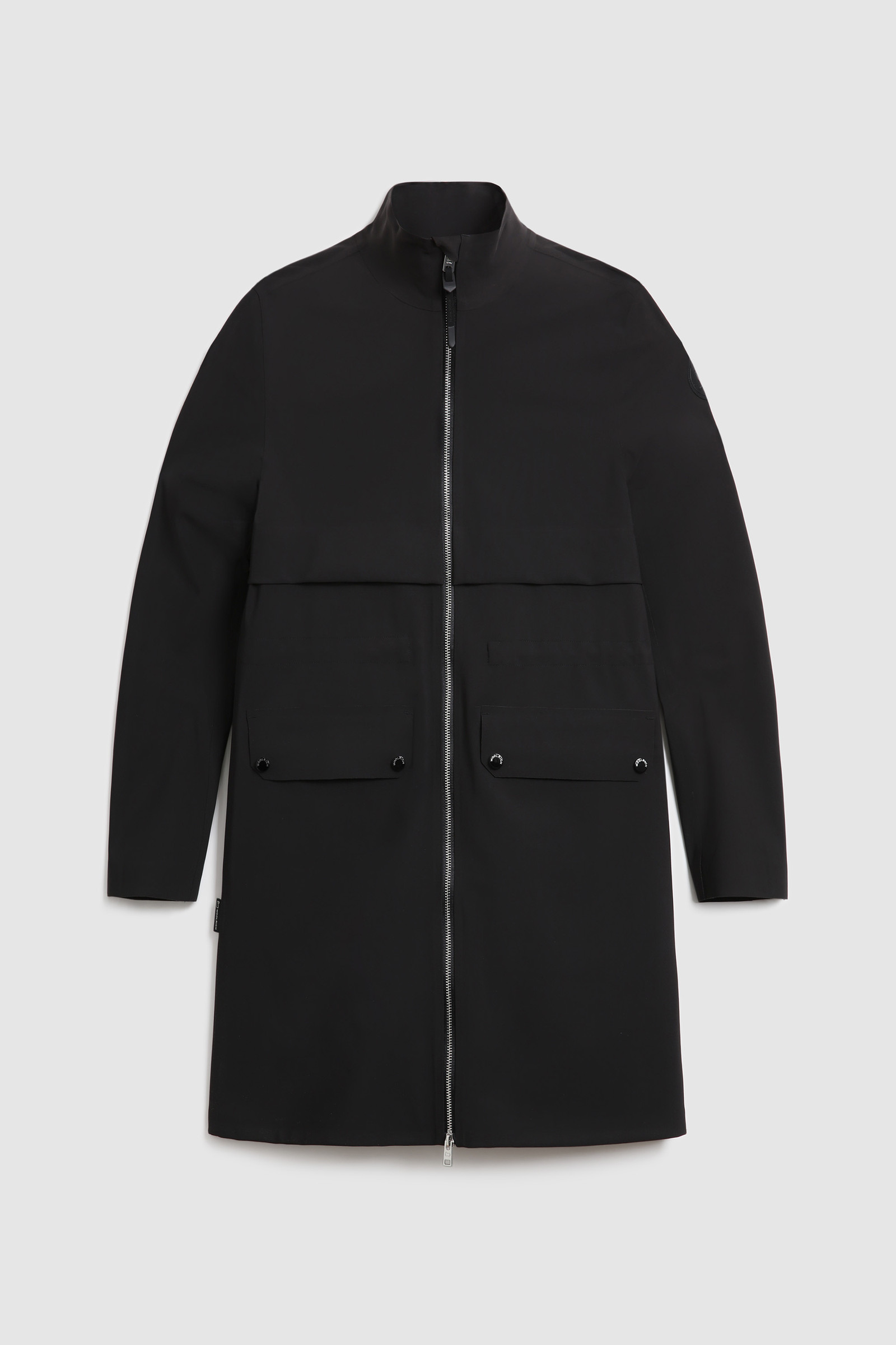 Lange Jacke Pequea aus Stretch-Jersey Schwarz photo 4 | Woolrich