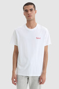 Camiseta de algodón ecológico con estampado en la espalda