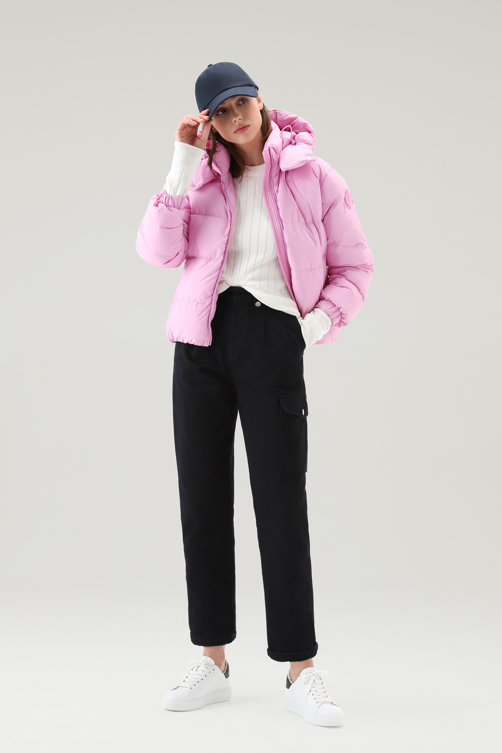 Piumino in nylon Eco Taslan con cappuccio removibile rosa photo 2 | Woolrich