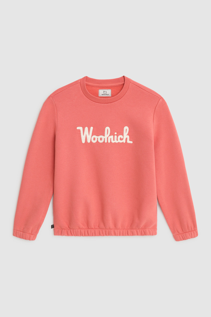 Sudadera con logotipo y bordes elásticos para niña