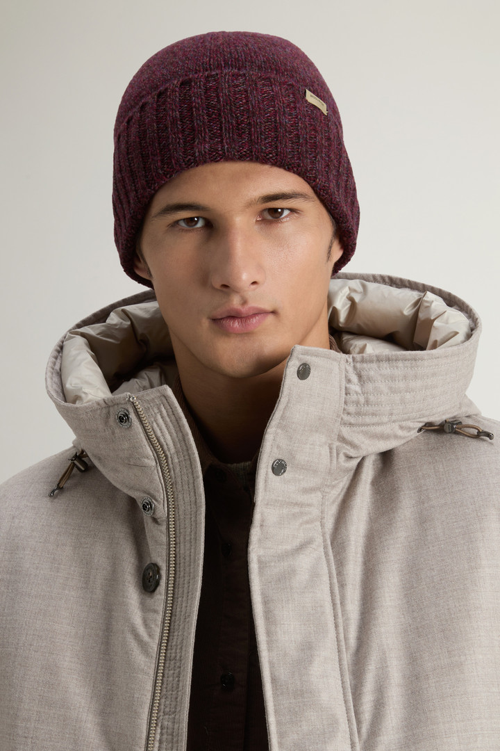 Berretto in pura lana mouliné Rosso photo 4 | Woolrich