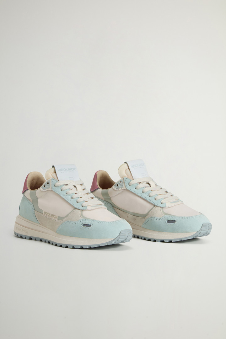 Retro Sneakers aus Nylon mit Besätzen aus Leder und Wildleder Rosa photo 2 | Woolrich