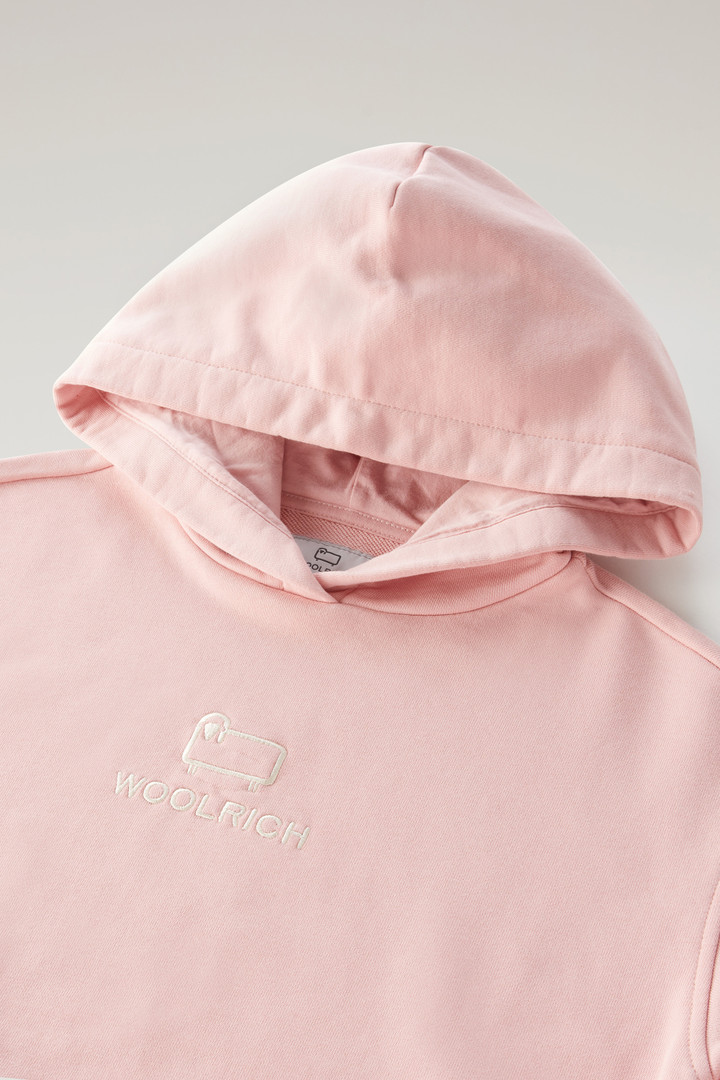 Felpa Essential da bambina in puro cotone con cappuccio Rosa photo 3 | Woolrich