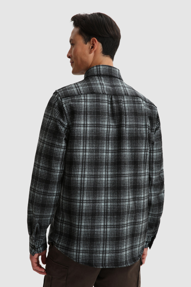 Alaskan Melton Shirt in recycled Italian wool