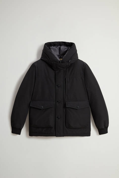 Bomberjacke aus Ramar Cloth mit Kapuze Schwarz photo 2 | Woolrich