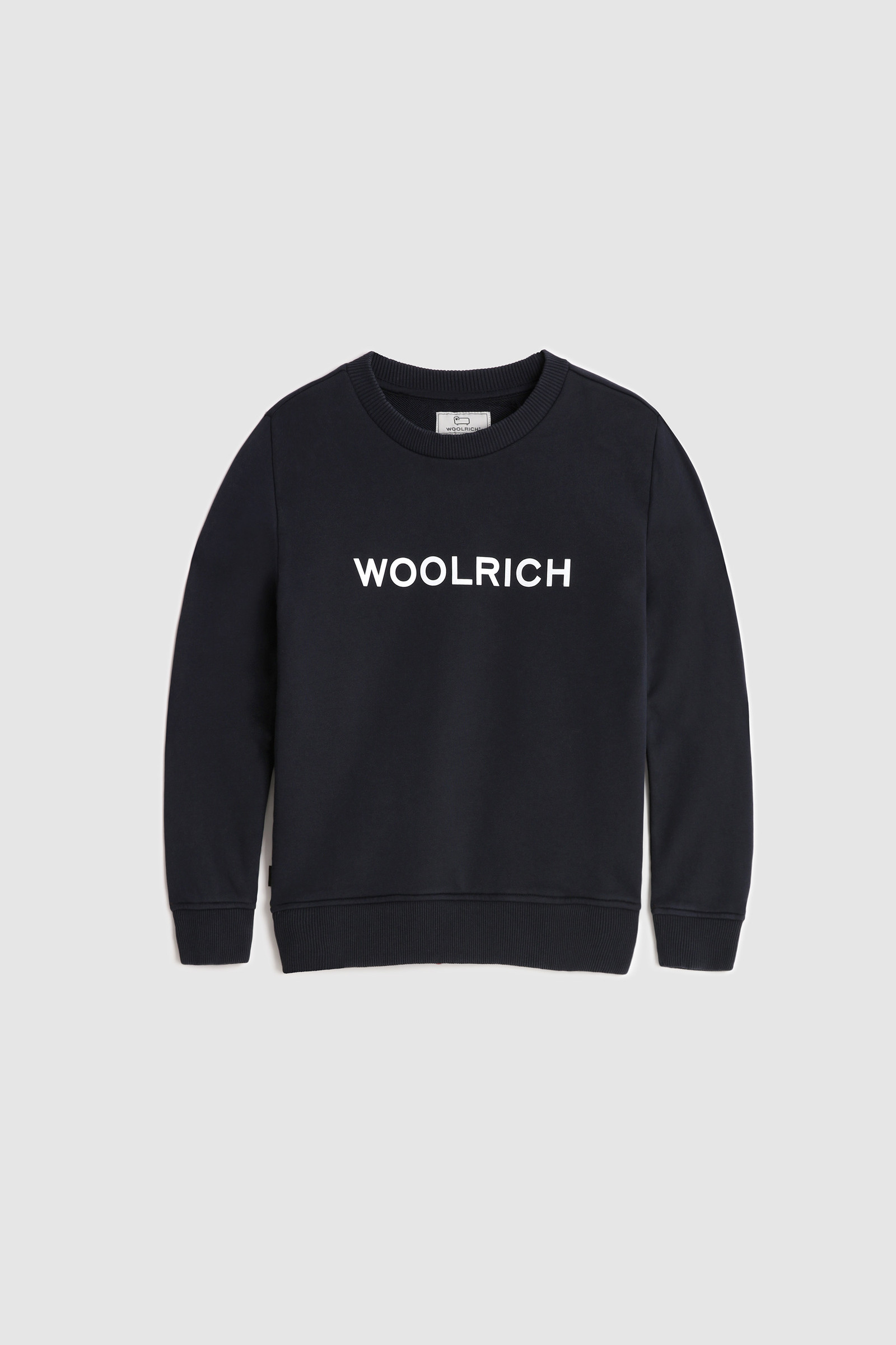 Boy's Crewneck Sweatshirt in Organic Cotton Blue | Woolrich